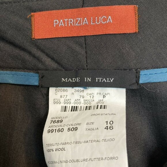 Patrizia Luca Trouser Slack Pant Charcoal Gray  Made in Italy US 10 - Picture 5 of 6